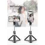Wholesale 40 Inches Heavy Duty 3 in 1 Aluminum Wireless Bluetooth Extendable Selfie Stick with Tripod Stand (White)